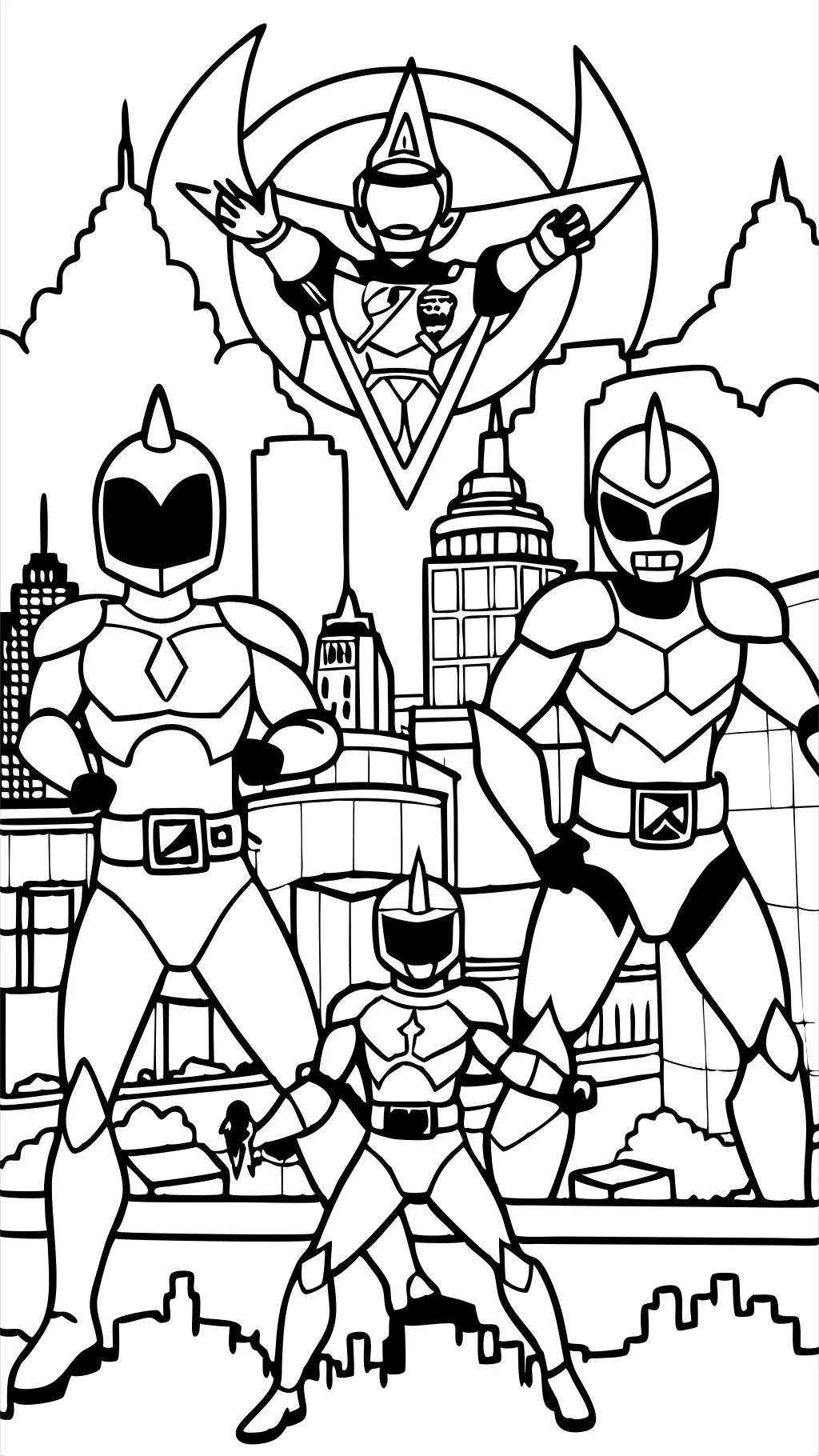 coloring page power rangers